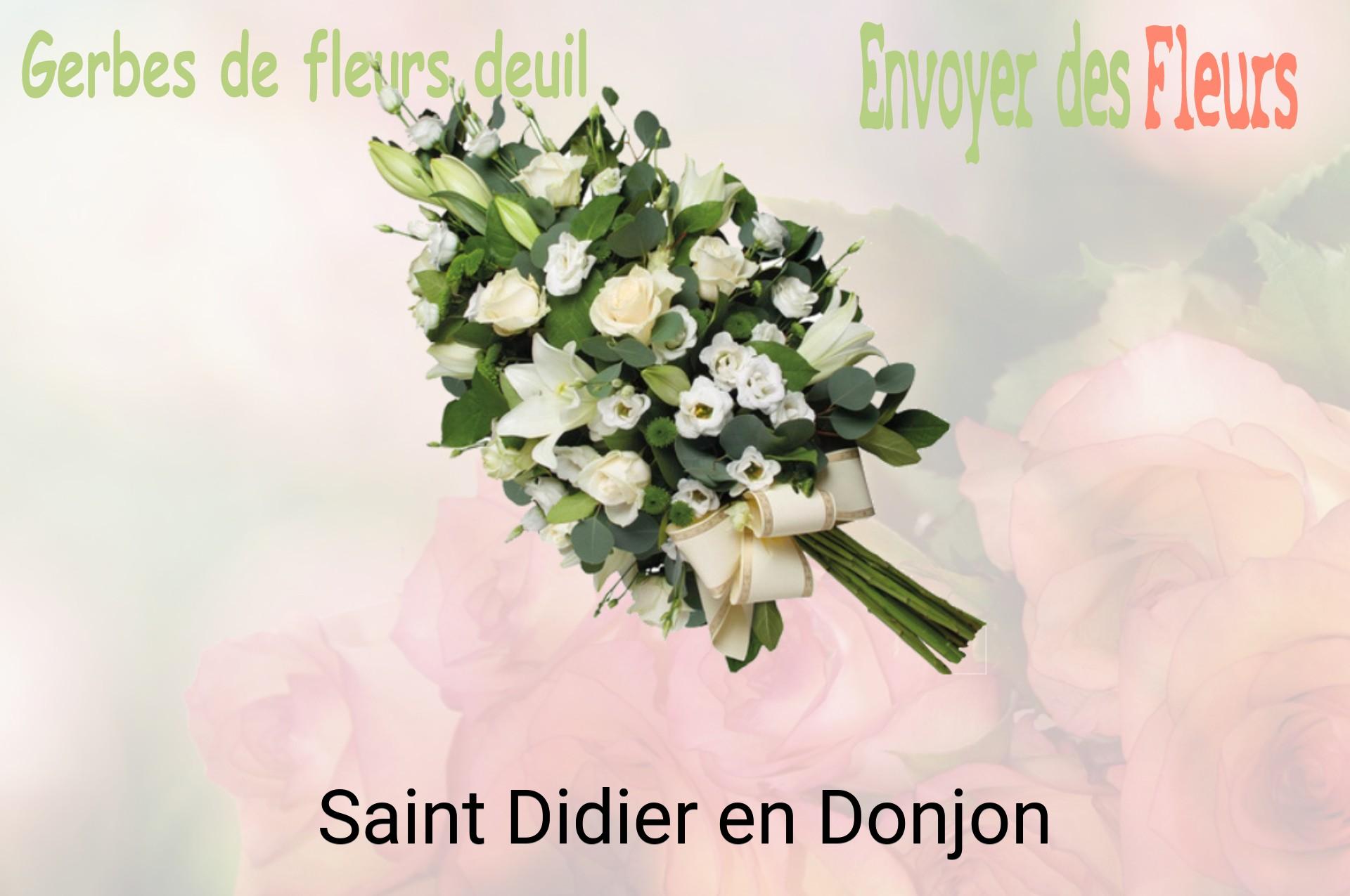 Gerbe de fleurs de deuil livrée à Saint-Didier-en-Donjon